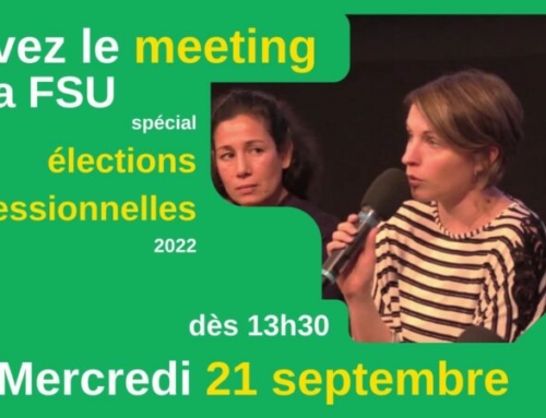 Meeting FSU spécial Élections professionnelles 2022