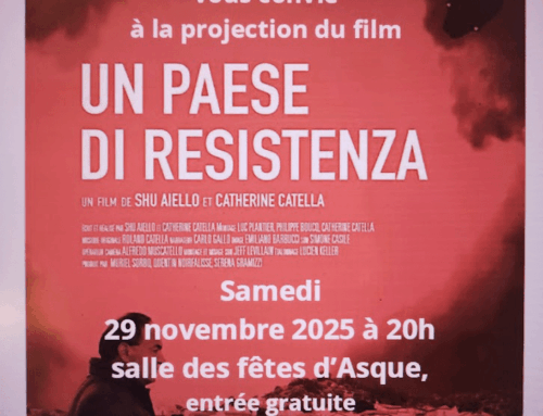 Projection du film documentaire « Un paese di resistenza » organisée par Baronnies Terre d’Accueil le samedi 29 novembre à la salle des fêtes d’ASQUE