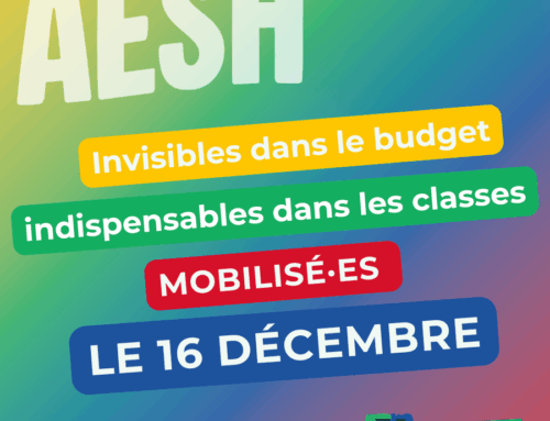 AESH : Invisibles dans le budget, indispensables dans les classes!